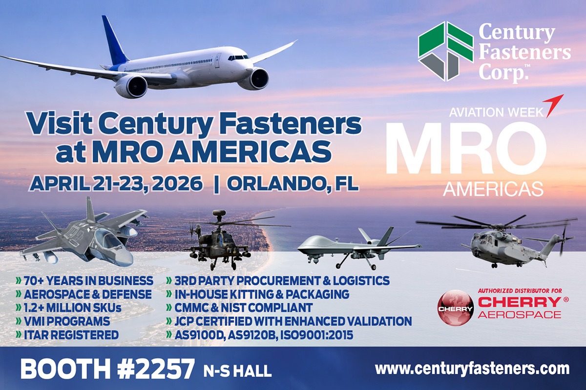 Century Fasteners Corp - 2026 MRO Americas Show