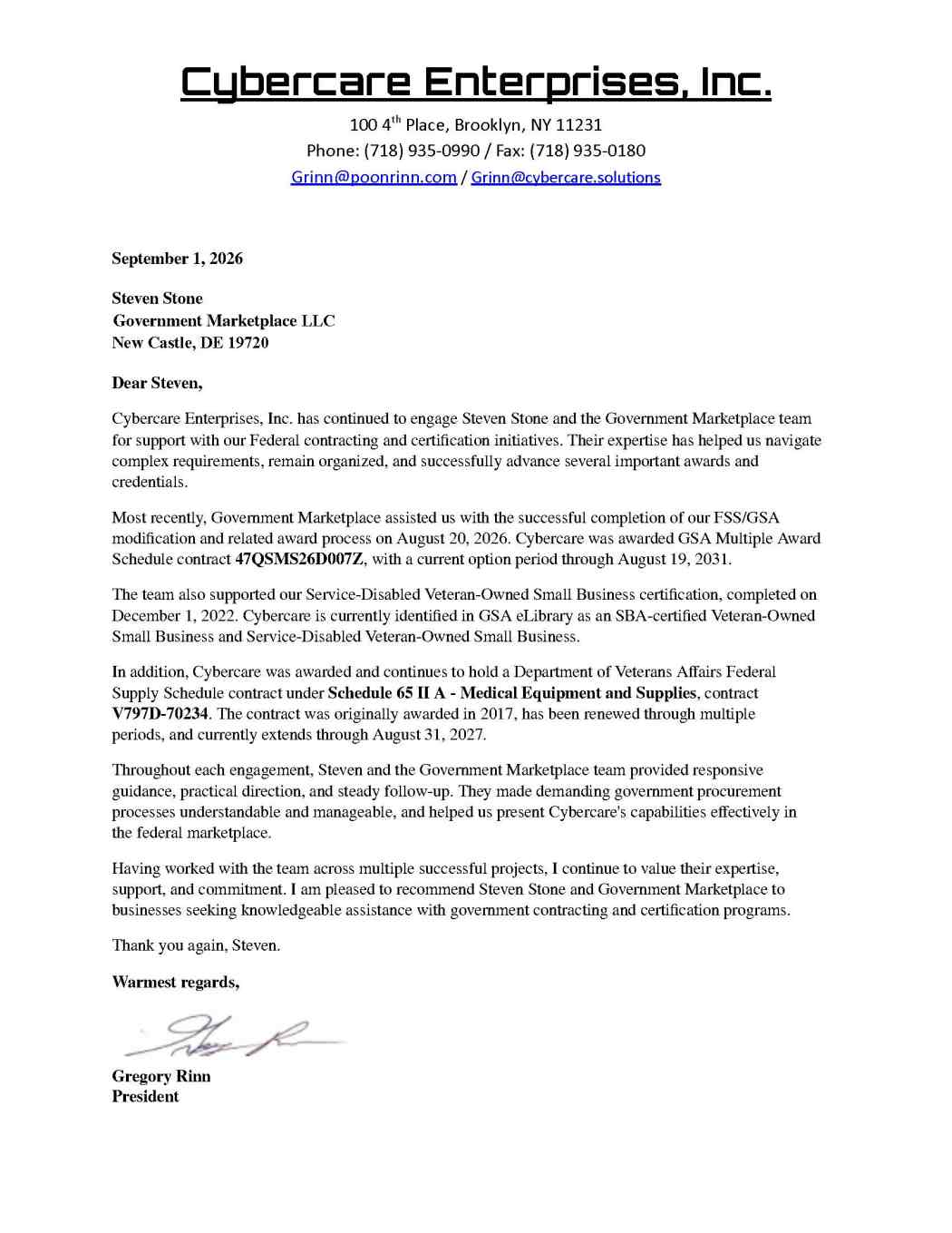 Cybercare Enterprises, Inc.
