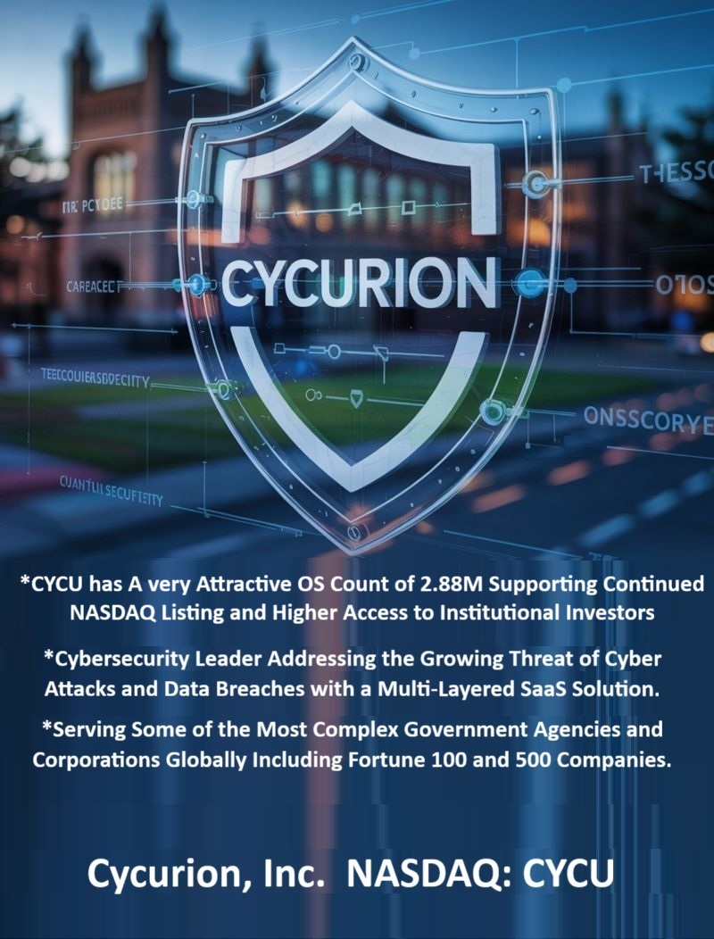 Cycurion, Inc. (Nasdaq: CYCU) $CYCU