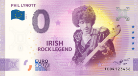 Phil Lynott Commemorative 0 Euro Banknote Souvenir