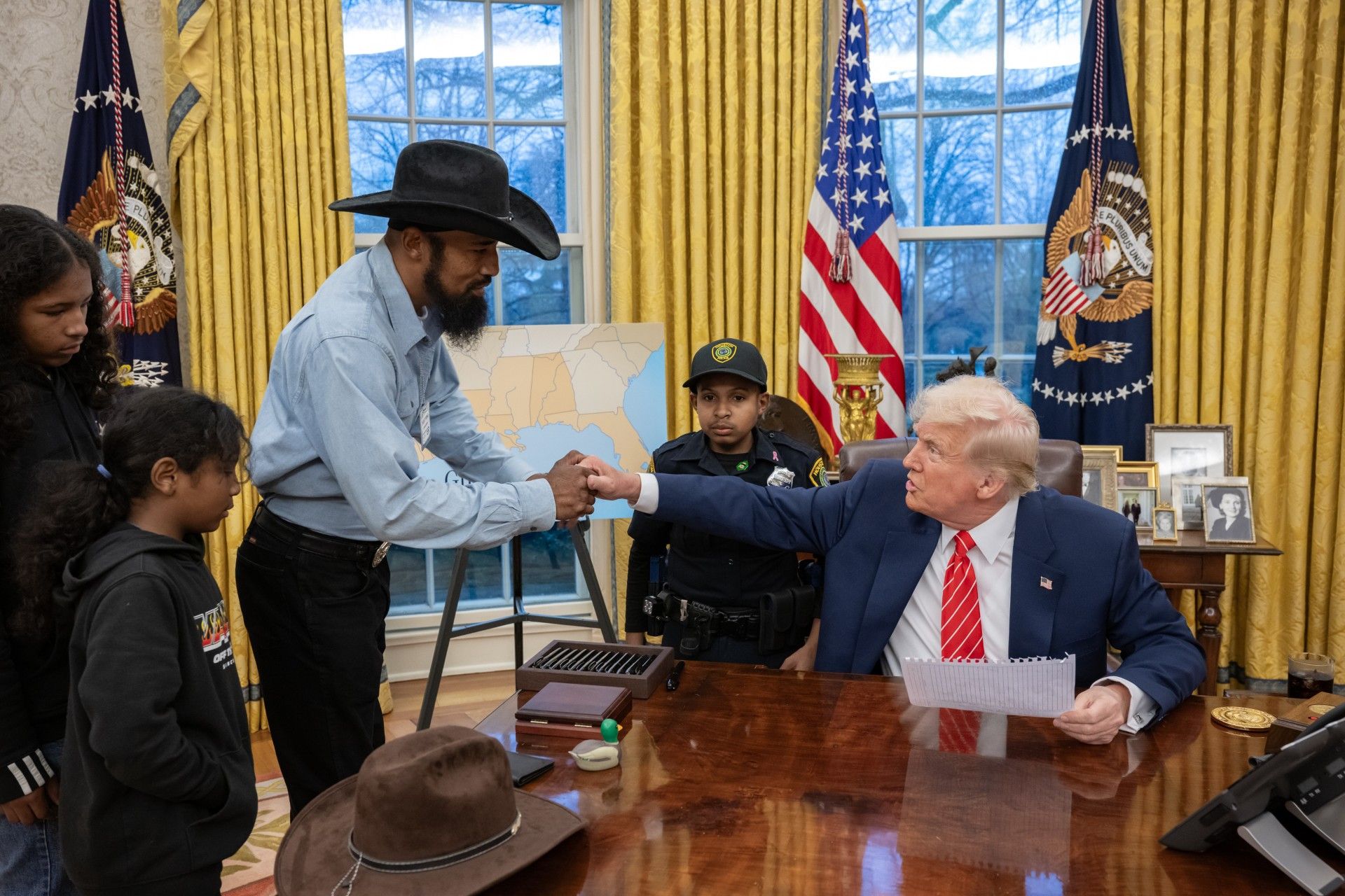 Theodis Daniel and President Donald J Trump